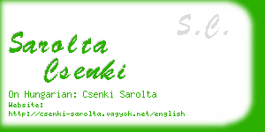 sarolta csenki business card